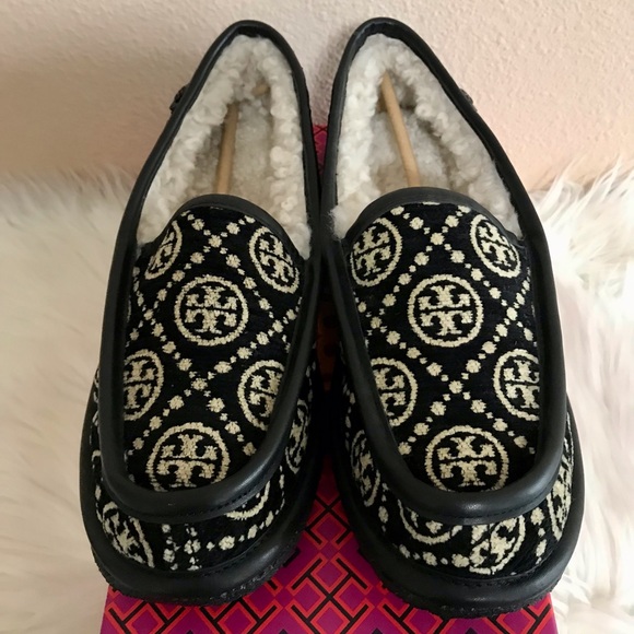 Tory Burch T MONOGRAM BUDDY SHEARLING LOAFER Size 8.5,9,10 - Picture 2 of 16